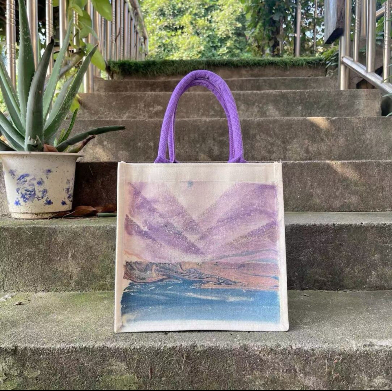 Hand-printed Tote Bag
