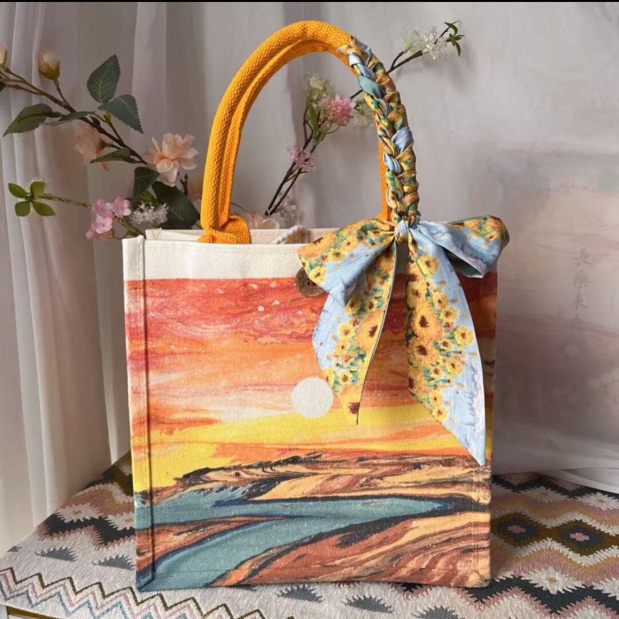Hand-printed Tote Bag